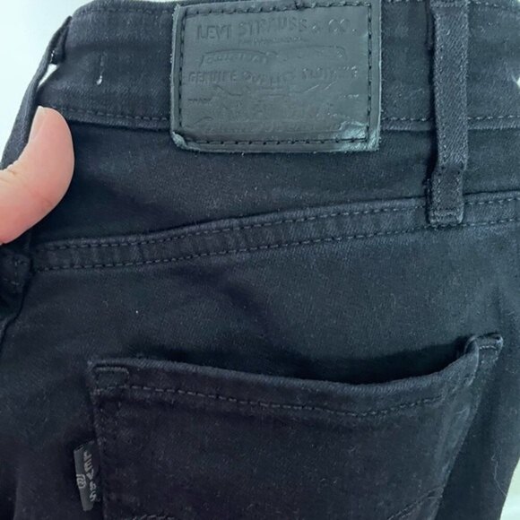 Levi’s 721 High Rise Skinny Ripped Jeans Black Women’s Size 25x30 Distressed - Picture 15 of 15